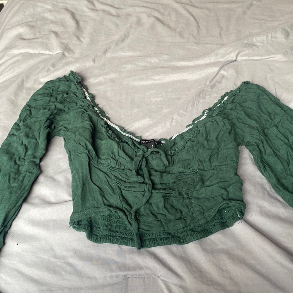 forever 21 long sleeve crop top